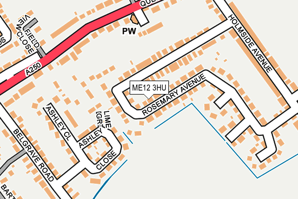 ME12 3HU map - OS OpenMap – Local (Ordnance Survey)