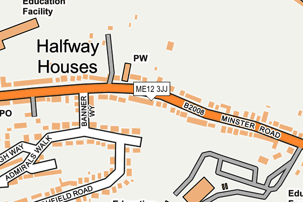 ME12 3JJ map - OS OpenMap – Local (Ordnance Survey)