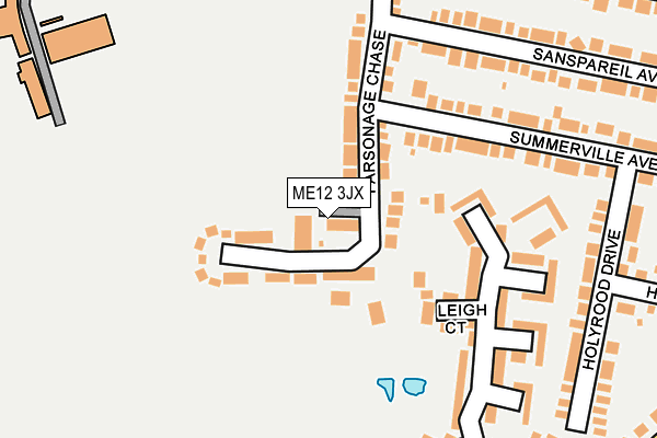 ME12 3JX map - OS OpenMap – Local (Ordnance Survey) ME12 3JX map - OS OpenMap – Local (Ordnance Survey)
