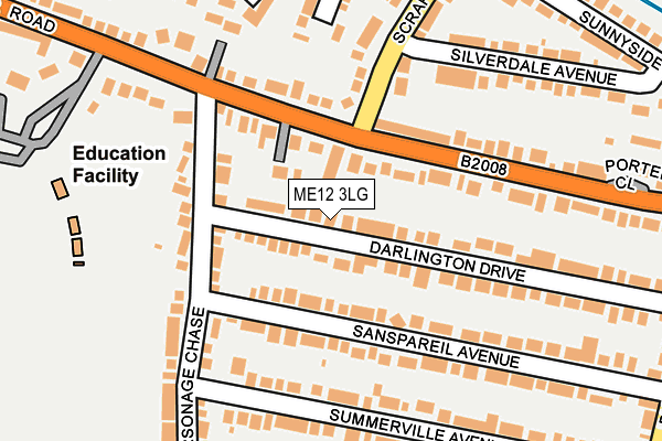 ME12 3LG map - OS OpenMap – Local (Ordnance Survey) ME12 3LG map - OS OpenMap – Local (Ordnance Survey)