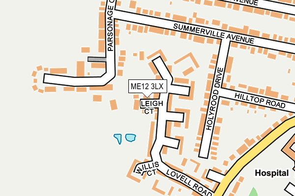 ME12 3LX map - OS OpenMap – Local (Ordnance Survey) ME12 3LX map - OS OpenMap – Local (Ordnance Survey)