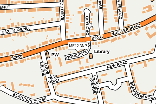 ME12 3NP map - OS OpenMap – Local (Ordnance Survey) ME12 3NP map - OS OpenMap – Local (Ordnance Survey)