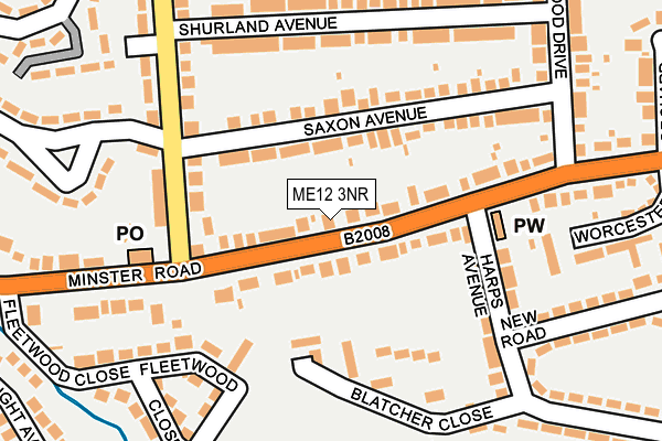 ME12 3NR map - OS OpenMap – Local (Ordnance Survey) ME12 3NR map - OS OpenMap – Local (Ordnance Survey)