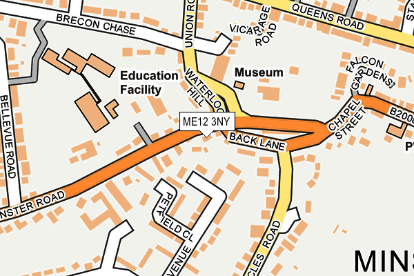 ME12 3NY map - OS OpenMap – Local (Ordnance Survey) ME12 3NY map - OS OpenMap – Local (Ordnance Survey)
