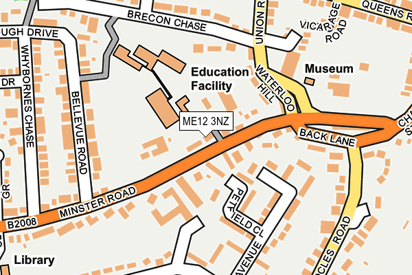 ME12 3NZ map - OS OpenMap – Local (Ordnance Survey) ME12 3NZ map - OS OpenMap – Local (Ordnance Survey)