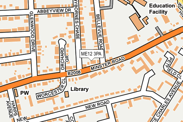 ME12 3PA map - OS OpenMap – Local (Ordnance Survey) ME12 3PA map - OS OpenMap – Local (Ordnance Survey)