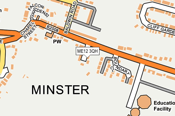 ME12 3QH map - OS OpenMap – Local (Ordnance Survey) ME12 3QH map - OS OpenMap – Local (Ordnance Survey)