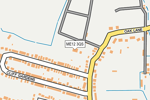 ME12 3QS map - OS OpenMap – Local (Ordnance Survey) ME12 3QS map - OS OpenMap – Local (Ordnance Survey)