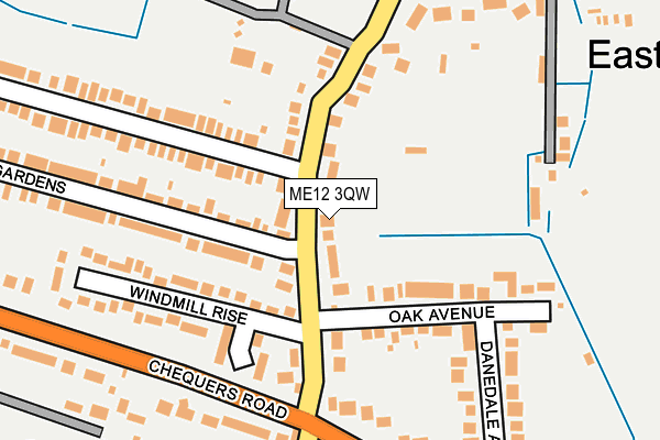 ME12 3QW map - OS OpenMap – Local (Ordnance Survey) ME12 3QW map - OS OpenMap – Local (Ordnance Survey)