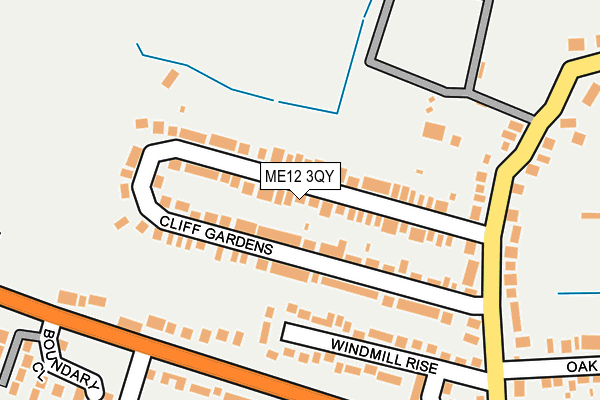 ME12 3QY map - OS OpenMap – Local (Ordnance Survey)