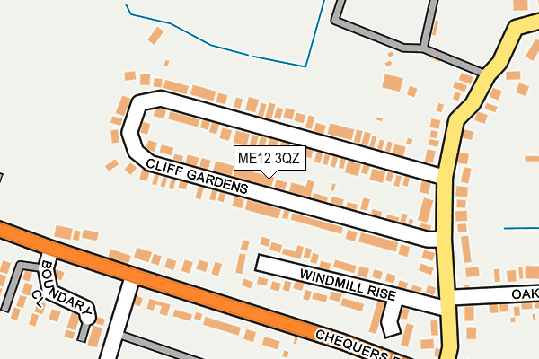 ME12 3QZ map - OS OpenMap – Local (Ordnance Survey) ME12 3QZ map - OS OpenMap – Local (Ordnance Survey)