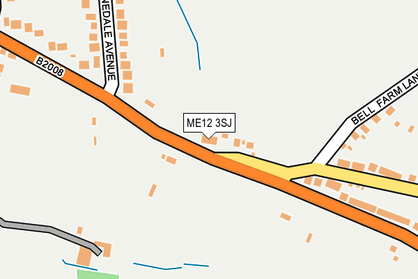 ME12 3SJ map - OS OpenMap – Local (Ordnance Survey) ME12 3SJ map - OS OpenMap – Local (Ordnance Survey)