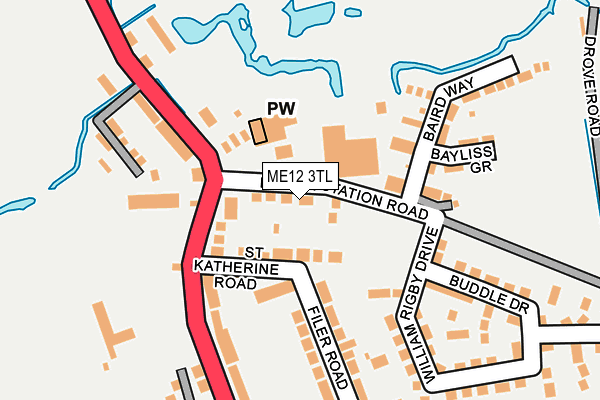 ME12 3TL map - OS OpenMap – Local (Ordnance Survey) ME12 3TL map - OS OpenMap – Local (Ordnance Survey)