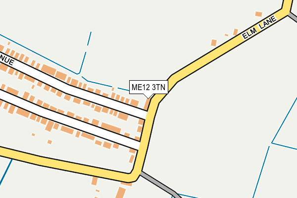 ME12 3TN map - OS OpenMap – Local (Ordnance Survey) ME12 3TN map - OS OpenMap – Local (Ordnance Survey)