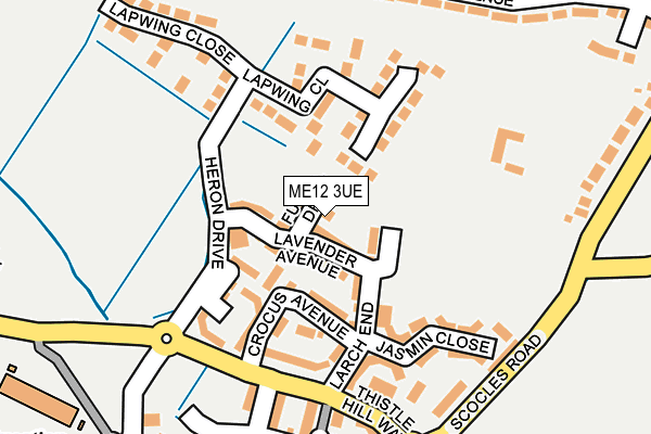 ME12 3UE map - OS OpenMap – Local (Ordnance Survey) ME12 3UE map - OS OpenMap – Local (Ordnance Survey)
