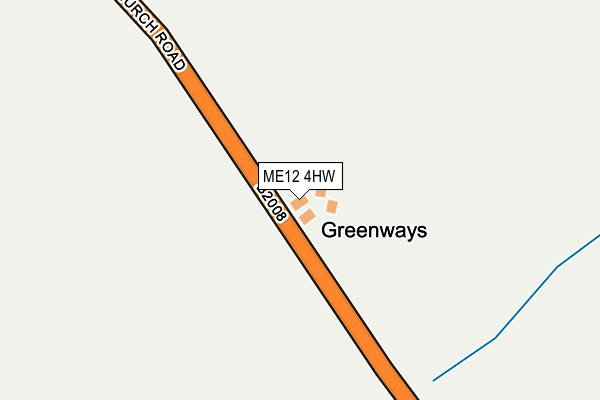 ME12 4HW map - OS OpenMap – Local (Ordnance Survey) ME12 4HW map - OS OpenMap – Local (Ordnance Survey)