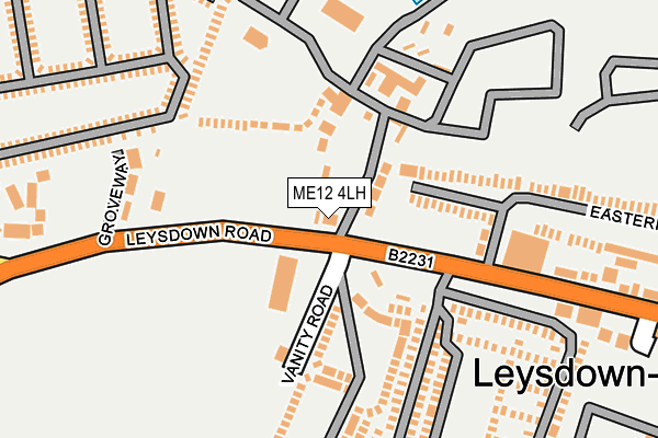 ME12 4LH map - OS OpenMap – Local (Ordnance Survey) ME12 4LH map - OS OpenMap – Local (Ordnance Survey)