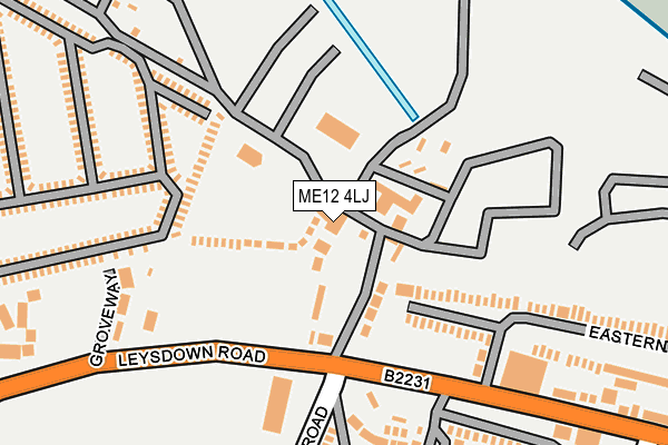 ME12 4LJ map - OS OpenMap – Local (Ordnance Survey) ME12 4LJ map - OS OpenMap – Local (Ordnance Survey)