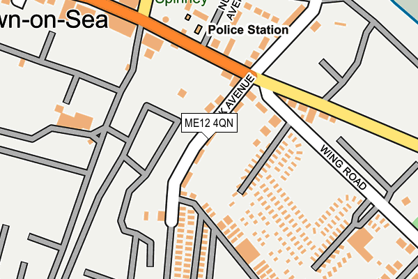 ME12 4QN map - OS OpenMap – Local (Ordnance Survey) ME12 4QN map - OS OpenMap – Local (Ordnance Survey)