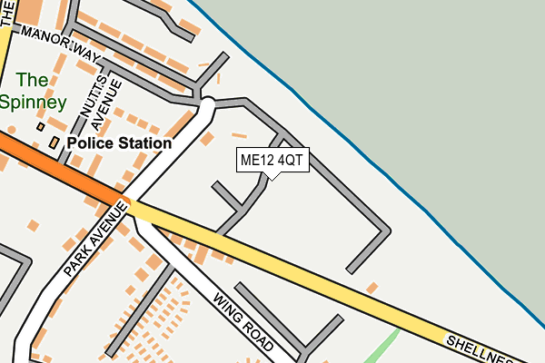 ME12 4QT map - OS OpenMap – Local (Ordnance Survey) ME12 4QT map - OS OpenMap – Local (Ordnance Survey)