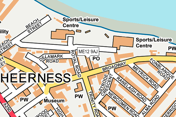 ME12 9AJ map - OS OpenMap – Local (Ordnance Survey) ME12 9AJ map - OS OpenMap – Local (Ordnance Survey)