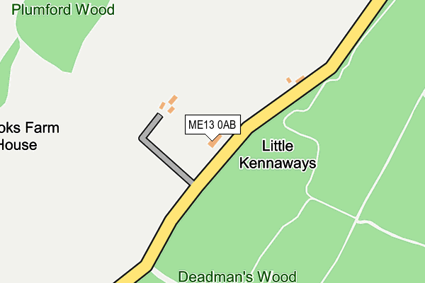 ME13 0AB map - OS OpenMap – Local (Ordnance Survey) ME13 0AB map - OS OpenMap – Local (Ordnance Survey)