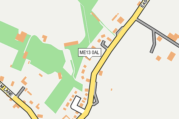 ME13 0AL map - OS OpenMap – Local (Ordnance Survey) ME13 0AL map - OS OpenMap – Local (Ordnance Survey)