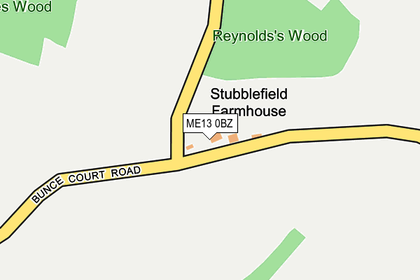 ME13 0BZ map - OS OpenMap – Local (Ordnance Survey) ME13 0BZ map - OS OpenMap – Local (Ordnance Survey)