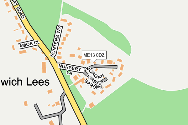 ME13 0DZ map - OS OpenMap – Local (Ordnance Survey) ME13 0DZ map - OS OpenMap – Local (Ordnance Survey)