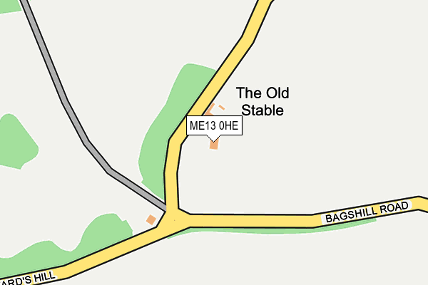 ME13 0HE map - OS OpenMap – Local (Ordnance Survey) ME13 0HE map - OS OpenMap – Local (Ordnance Survey)