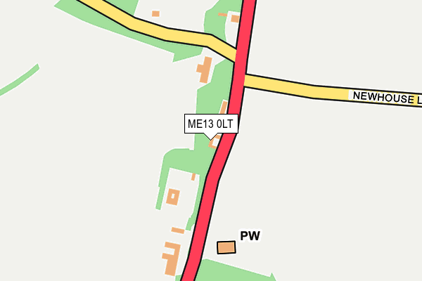 ME13 0LT map - OS OpenMap – Local (Ordnance Survey) ME13 0LT map - OS OpenMap – Local (Ordnance Survey)