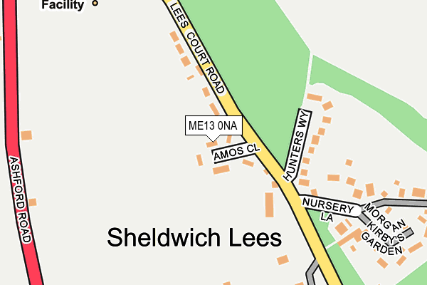 ME13 0NA map - OS OpenMap – Local (Ordnance Survey)