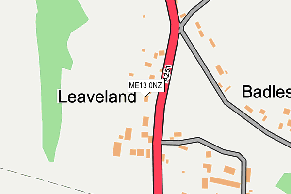 ME13 0NZ map - OS OpenMap – Local (Ordnance Survey) ME13 0NZ map - OS OpenMap – Local (Ordnance Survey)