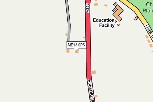ME13 0PS map - OS OpenMap – Local (Ordnance Survey) ME13 0PS map - OS OpenMap – Local (Ordnance Survey)
