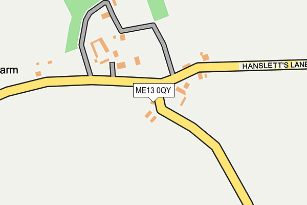 ME13 0QY map - OS OpenMap – Local (Ordnance Survey) ME13 0QY map - OS OpenMap – Local (Ordnance Survey)
