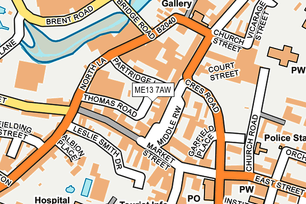ME13 7AW map - OS OpenMap – Local (Ordnance Survey) ME13 7AW map - OS OpenMap – Local (Ordnance Survey)
