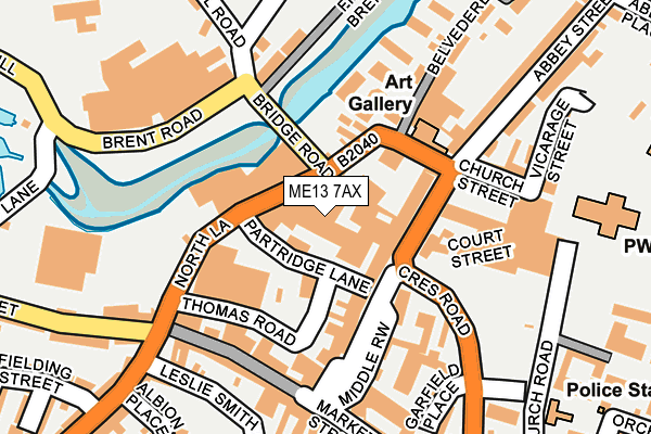 ME13 7AX map - OS OpenMap – Local (Ordnance Survey) ME13 7AX map - OS OpenMap – Local (Ordnance Survey)