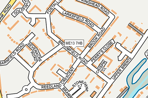 ME13 7HB map - OS OpenMap – Local (Ordnance Survey) ME13 7HB map - OS OpenMap – Local (Ordnance Survey)