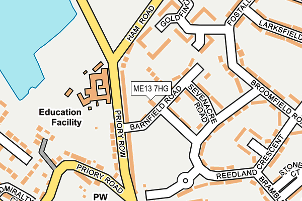 ME13 7HG map - OS OpenMap – Local (Ordnance Survey) ME13 7HG map - OS OpenMap – Local (Ordnance Survey)