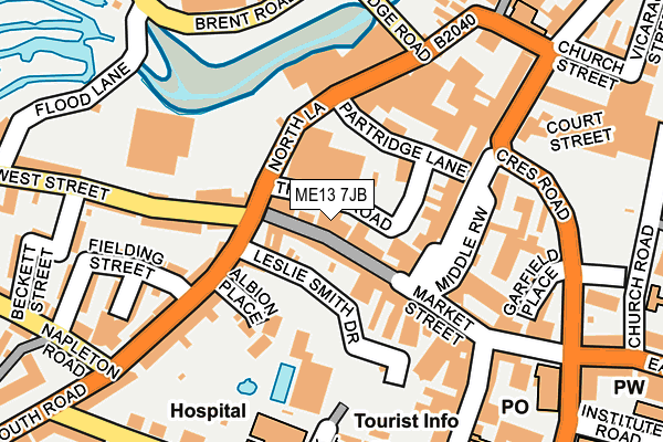 ME13 7JB map - OS OpenMap – Local (Ordnance Survey) ME13 7JB map - OS OpenMap – Local (Ordnance Survey)