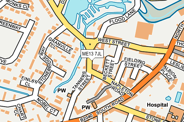 ME13 7JL map - OS OpenMap – Local (Ordnance Survey) ME13 7JL map - OS OpenMap – Local (Ordnance Survey)