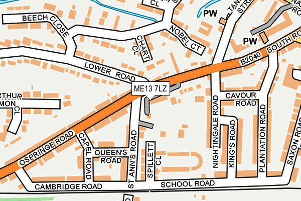 ME13 7LZ map - OS OpenMap – Local (Ordnance Survey)