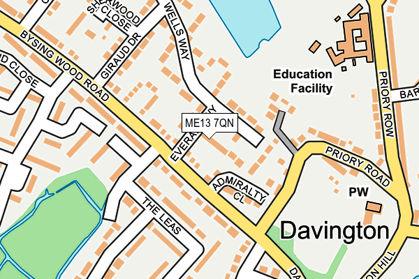ME13 7QN map - OS OpenMap – Local (Ordnance Survey)