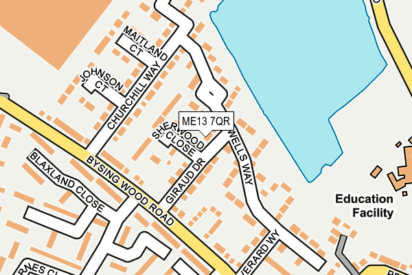 ME13 7QR map - OS OpenMap – Local (Ordnance Survey) ME13 7QR map - OS OpenMap – Local (Ordnance Survey)