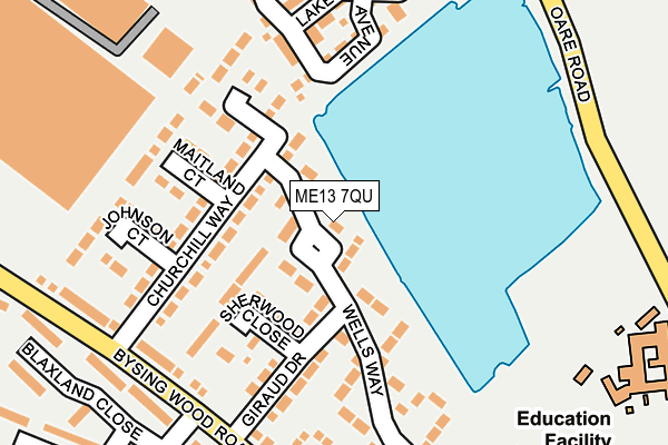 ME13 7QU map - OS OpenMap – Local (Ordnance Survey) ME13 7QU map - OS OpenMap – Local (Ordnance Survey)