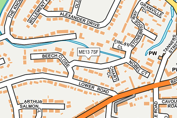 ME13 7SF map - OS OpenMap – Local (Ordnance Survey) ME13 7SF map - OS OpenMap – Local (Ordnance Survey)