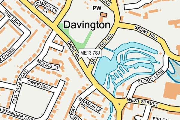 ME13 7SJ map - OS OpenMap – Local (Ordnance Survey)