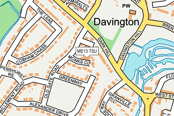 ME13 7SU map - OS OpenMap – Local (Ordnance Survey) ME13 7SU map - OS OpenMap – Local (Ordnance Survey)