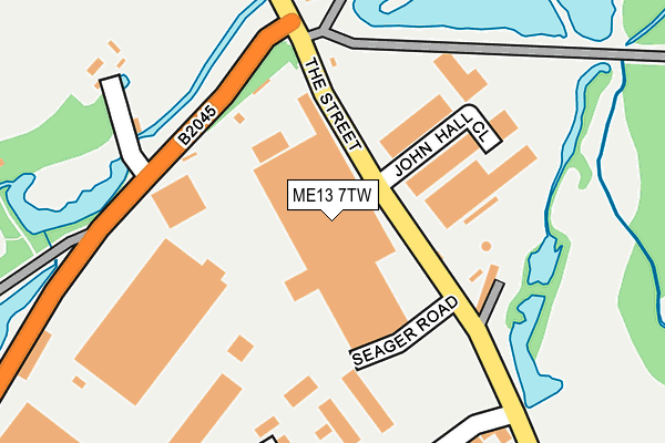 ME13 7TW map - OS OpenMap – Local (Ordnance Survey) ME13 7TW map - OS OpenMap – Local (Ordnance Survey)