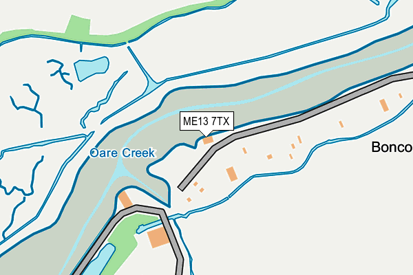 ME13 7TX map - OS OpenMap – Local (Ordnance Survey) ME13 7TX map - OS OpenMap – Local (Ordnance Survey)
